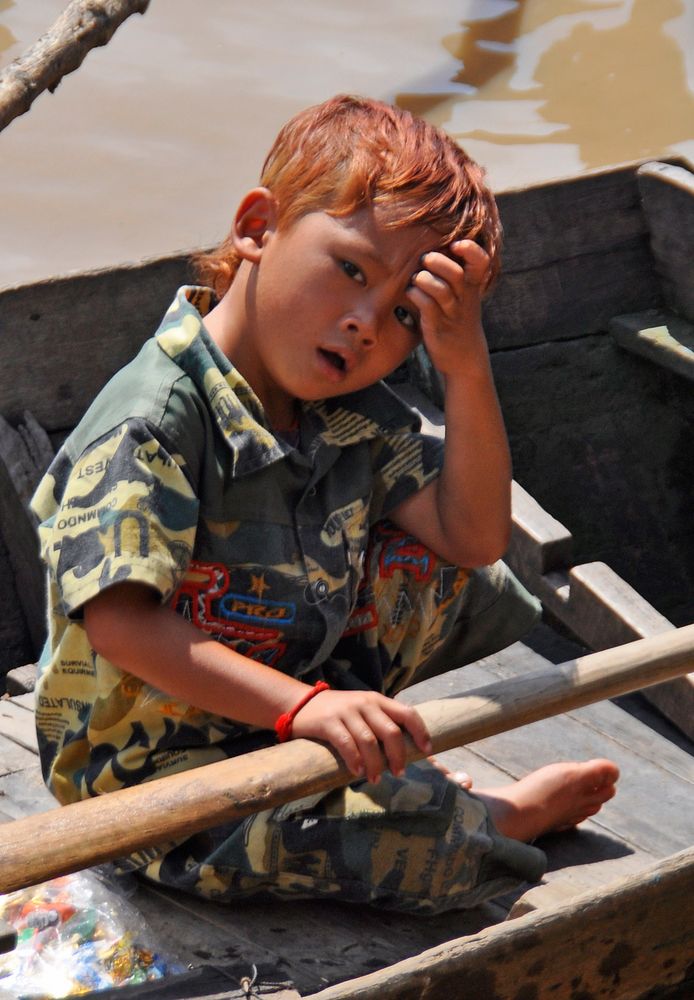 Ach diese Touristen! Kinder Tonlé Sap See 2