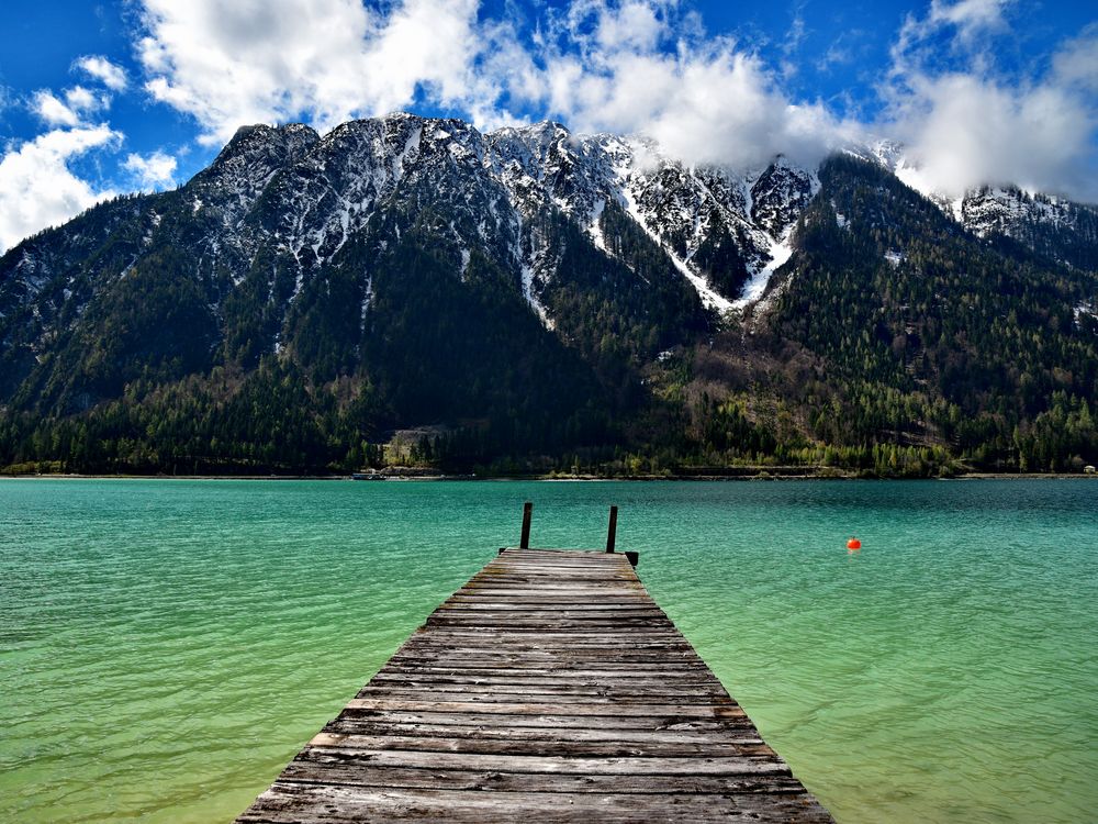 Achensee Foto Bild  urlaub  wolken fr hling Bilder  auf 