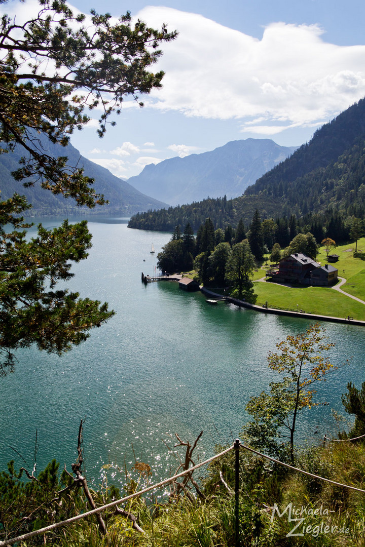 Achensee mit Gaisalm vom Gaisalmsteig aus