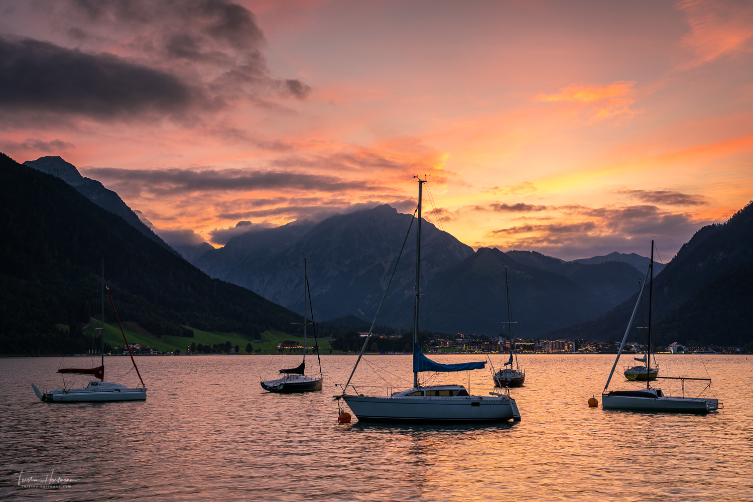 Achensee zum Sonnenuntergang (Österreich)