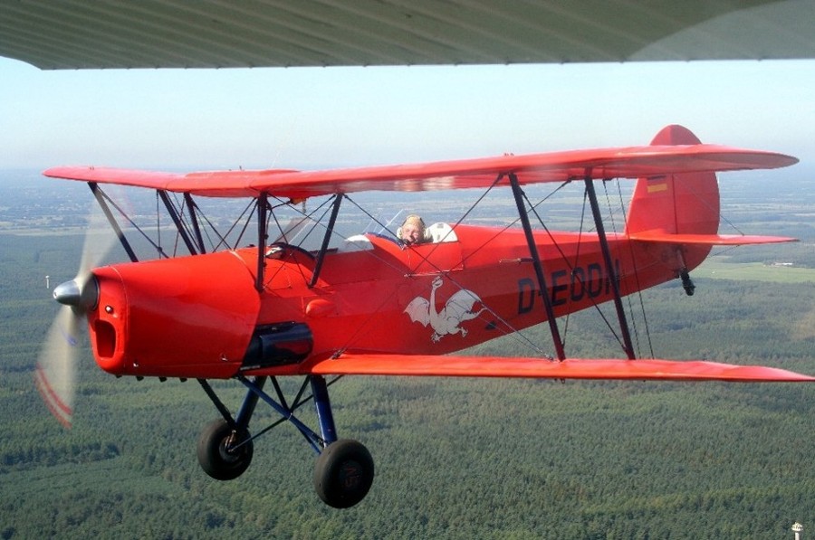 Achims Stampe SV4 über Nordhorn