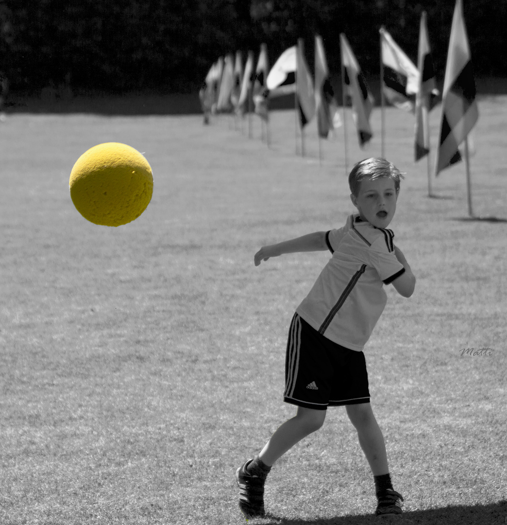 Achtung, da kommt ein gelber Ball!