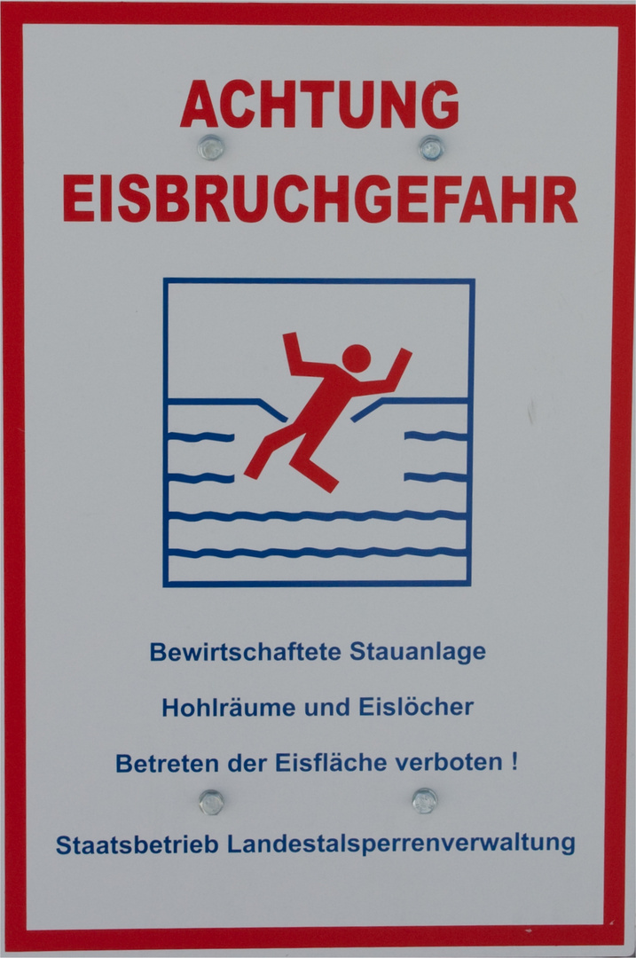 Achtung Eisbruchgefahr