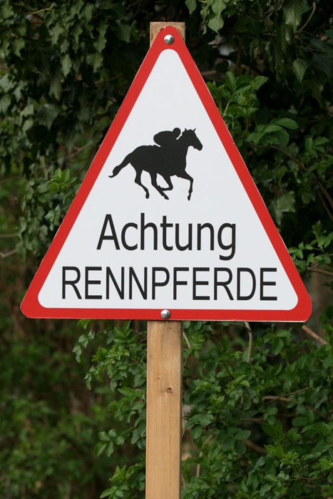 Achtung Rennpferde