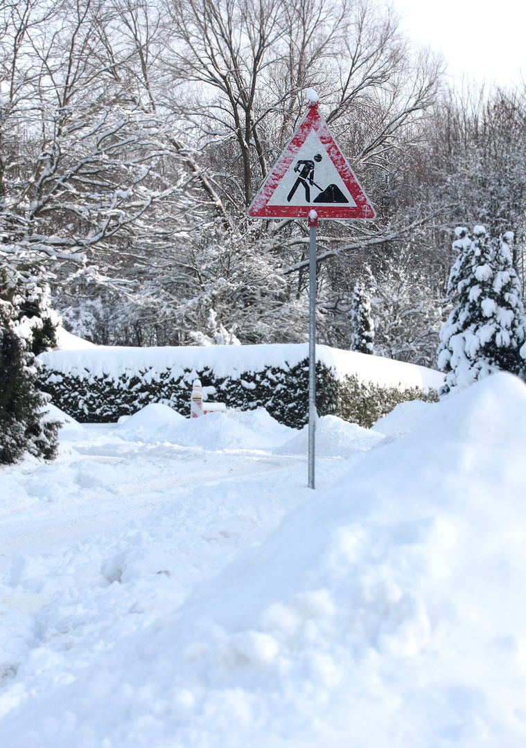 Achtung, Schneeschippen!