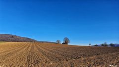 Ackerland im Vorfrühling