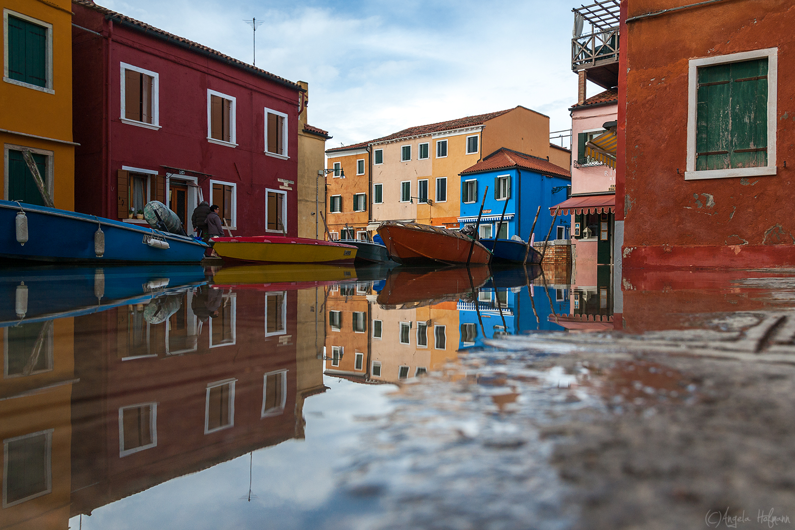 Acqua alta a Burano