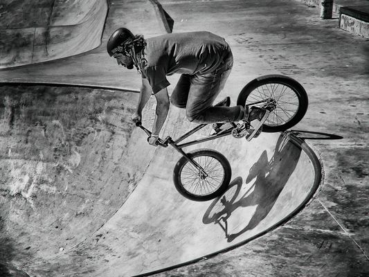 Acrobatics with bicycle