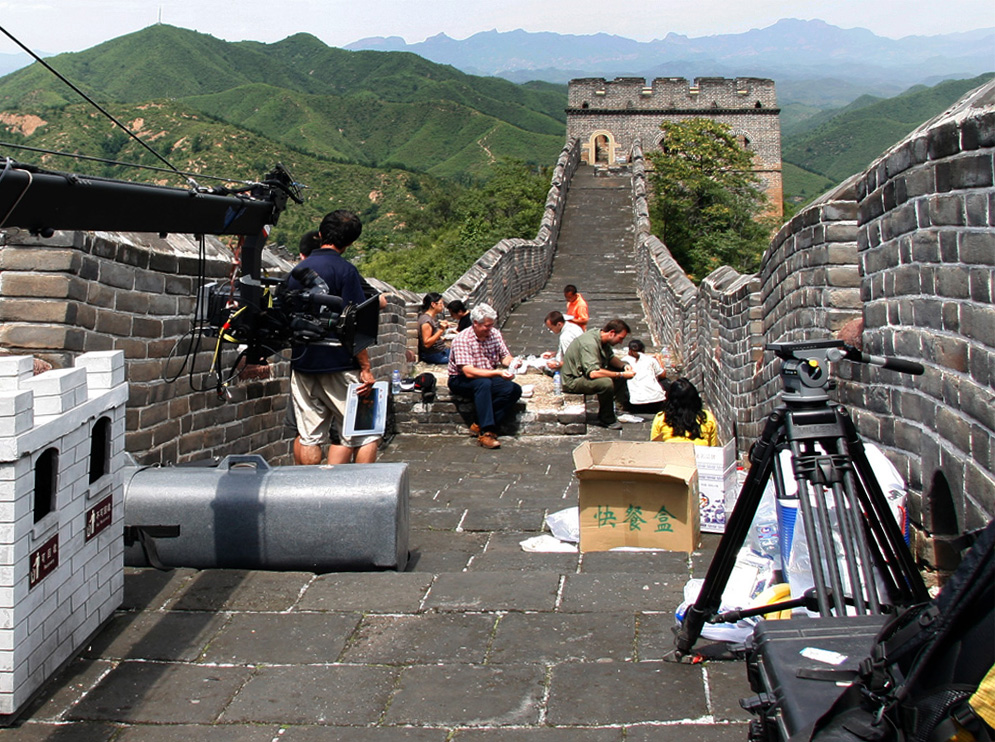 Action auf der Chinesischen Mauer