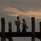 Activities at sunset at U-Bein bridge 1