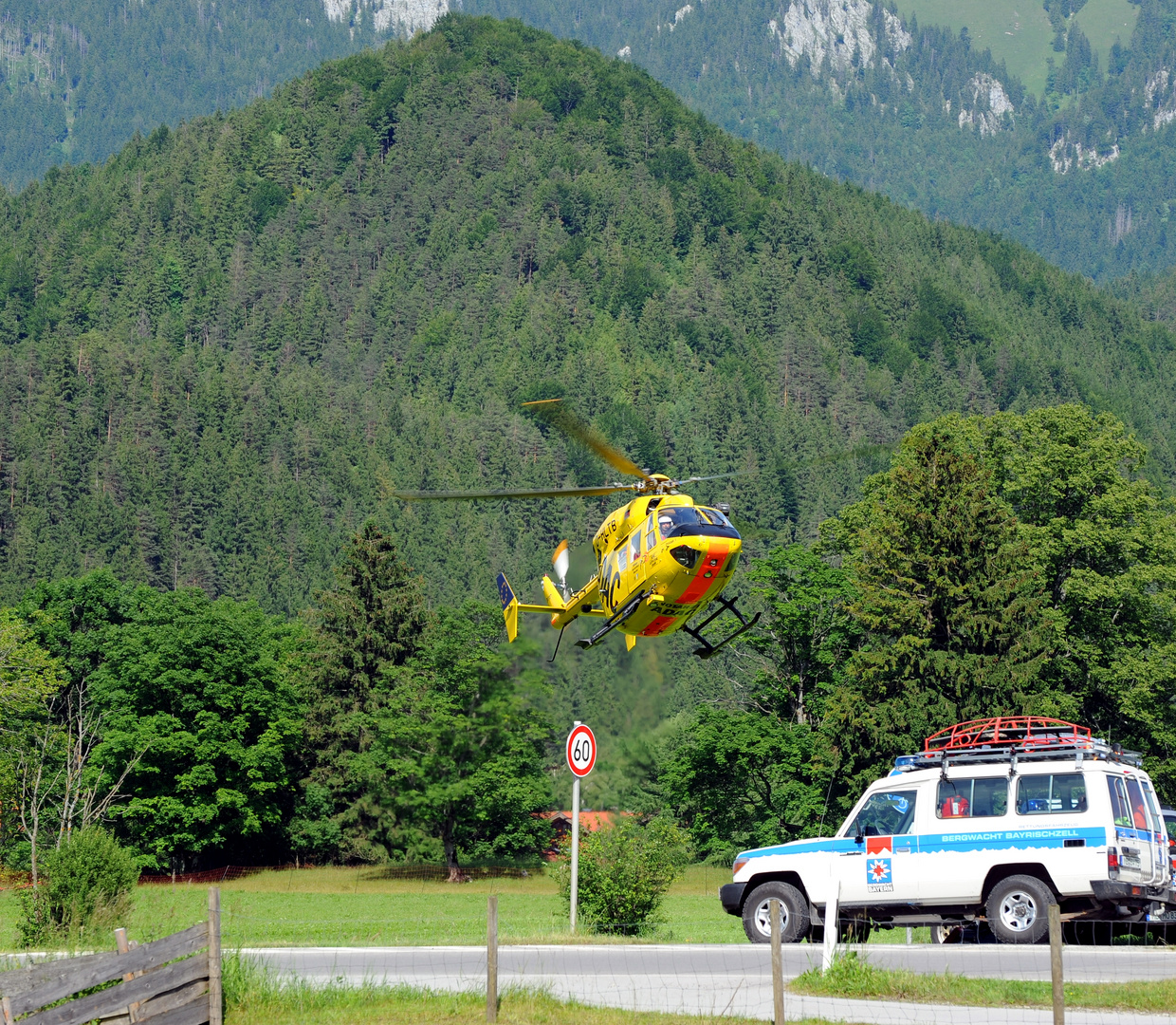 ADAC Luftrettung im Einsatz bei Fischbachau