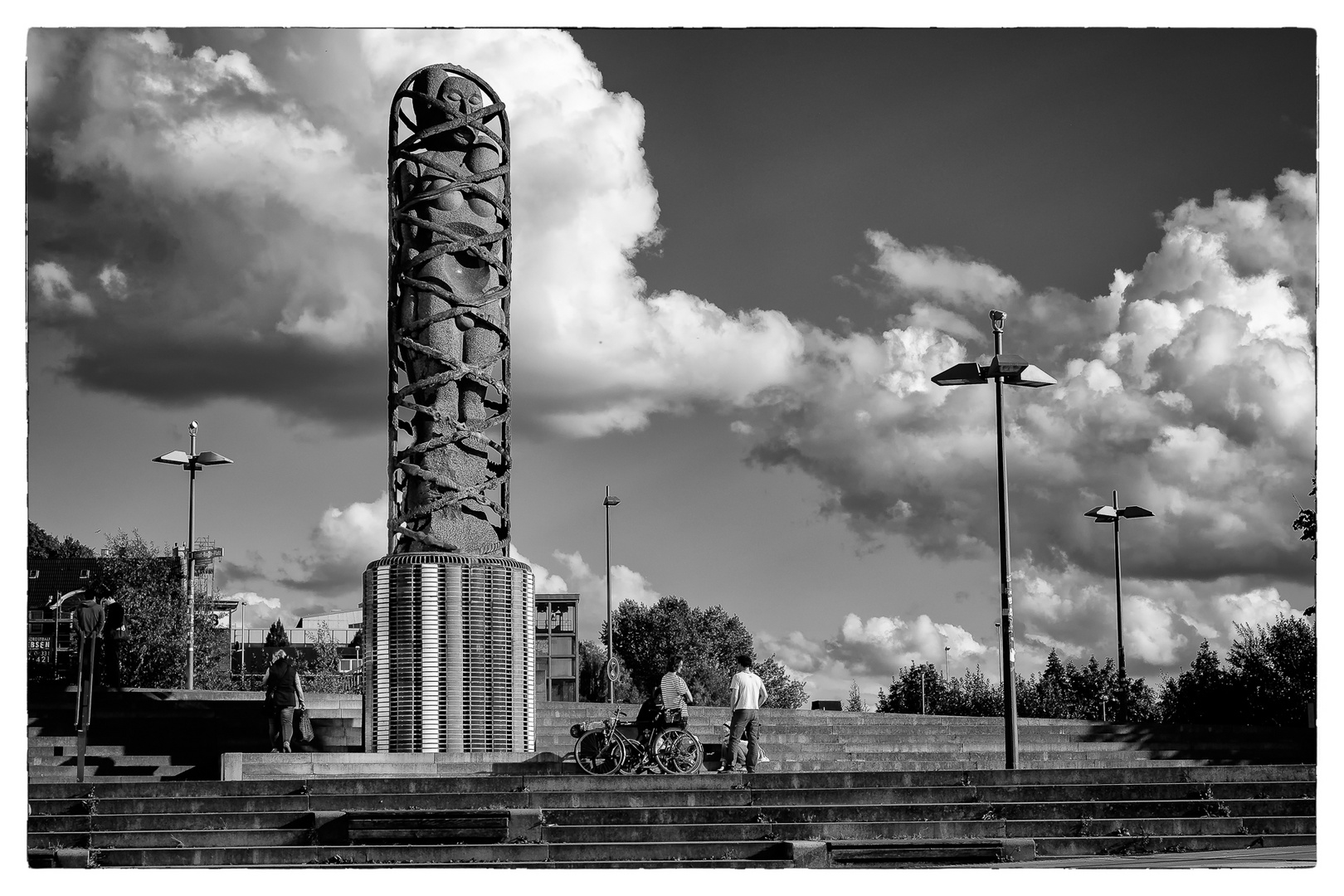 Adam und Eva Foto & Bild schwarzweiss, skulptur, stadtlandschaft