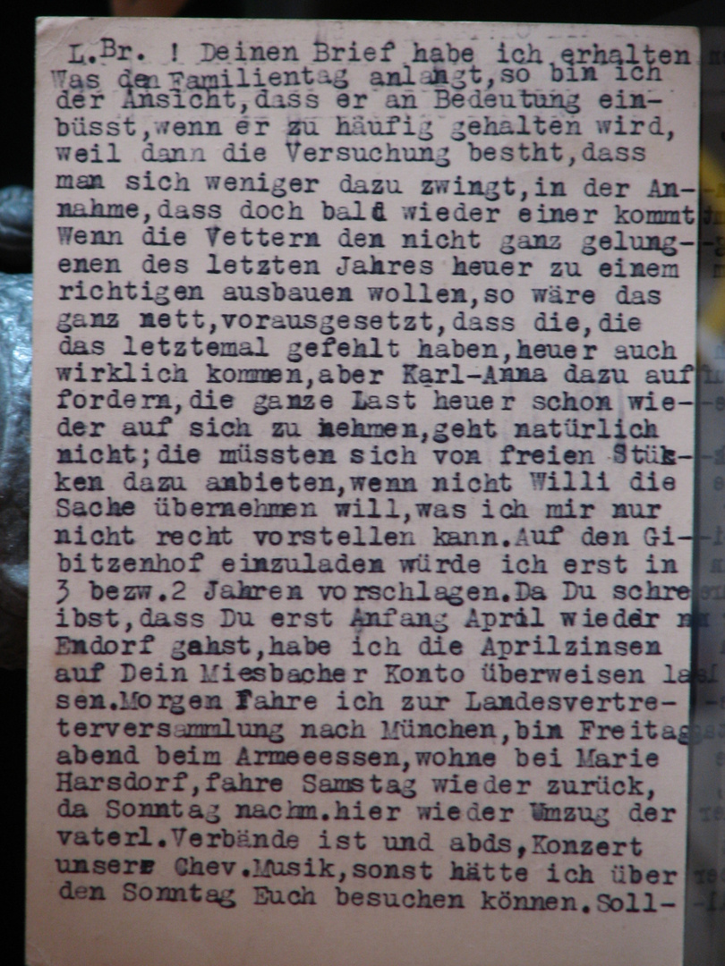 Adelspost 1933 (Teil 2)