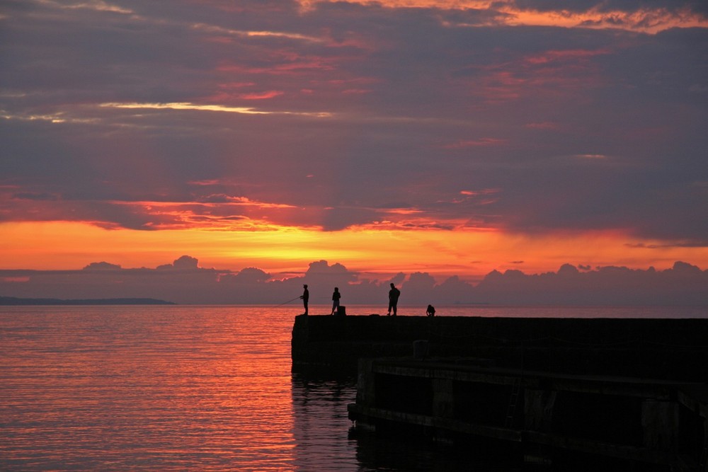 Adendstimmung am Nørresand Havn, Gudhjem