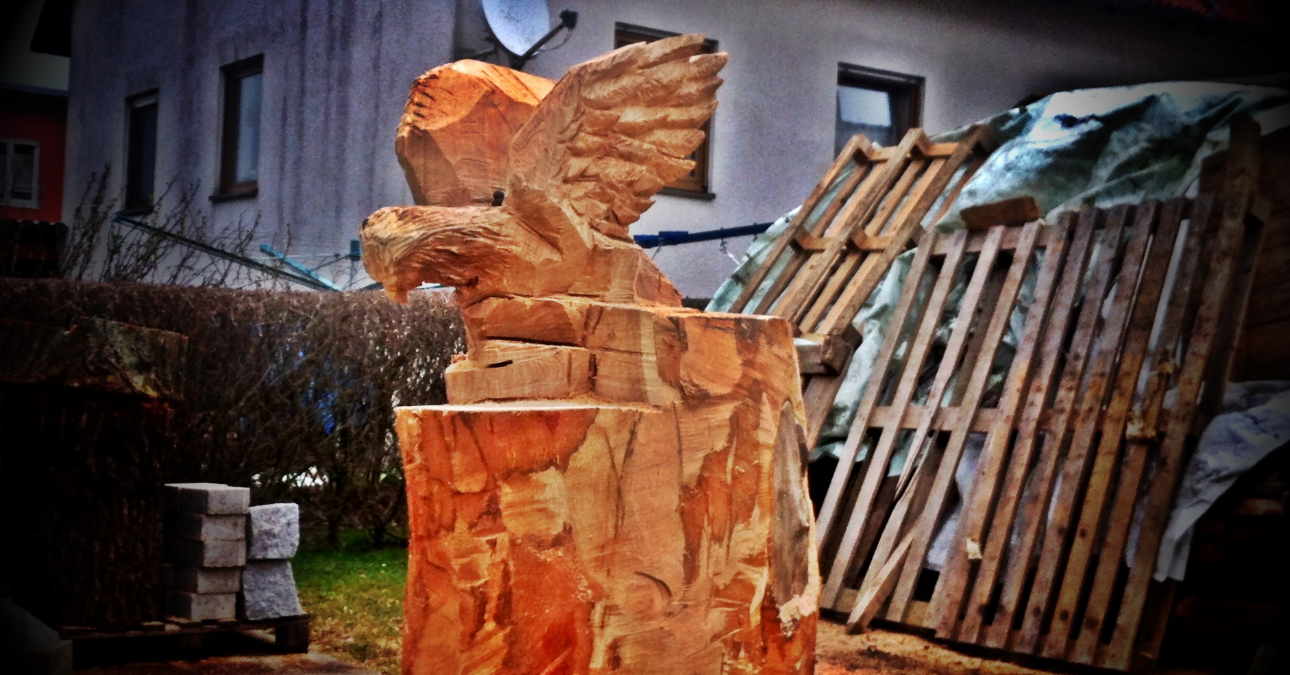 Adler aus Holz