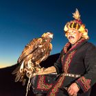 Adlerjäger im hohen Altaigebirge in der Westmongolei