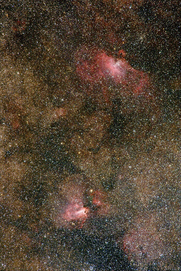 Adlernebel (IC 4703) + Omeganebel (M 17 = NGC 6618)