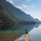 Admiring Bohinj lake