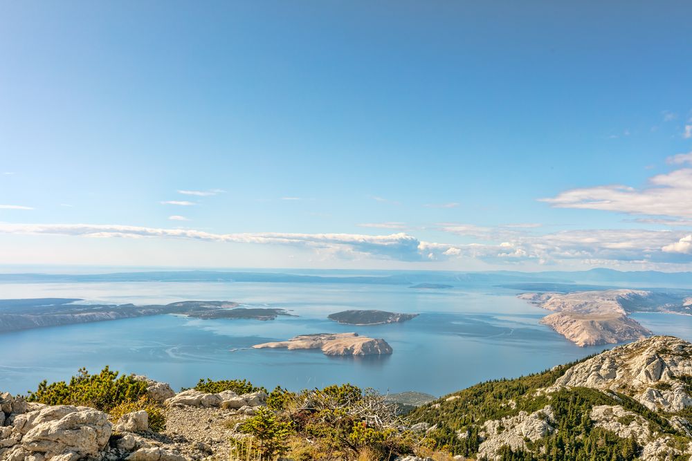 Adria vom Velebit (Kroatien) aus fotografiert