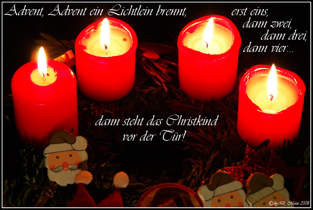 Advent, Advent ein Lichtlein brennt #4 Foto & Bild  gratulation und 