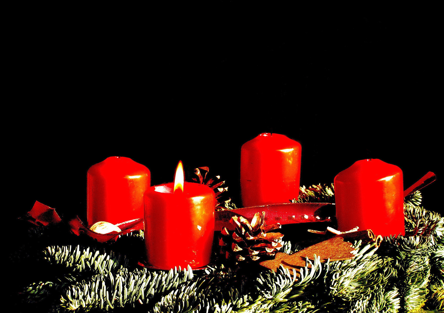 Advent, Advent, ein Lichtlein brennt, erst "eins", dann ...