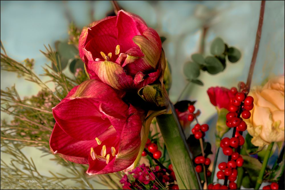 Advent mood with flowers