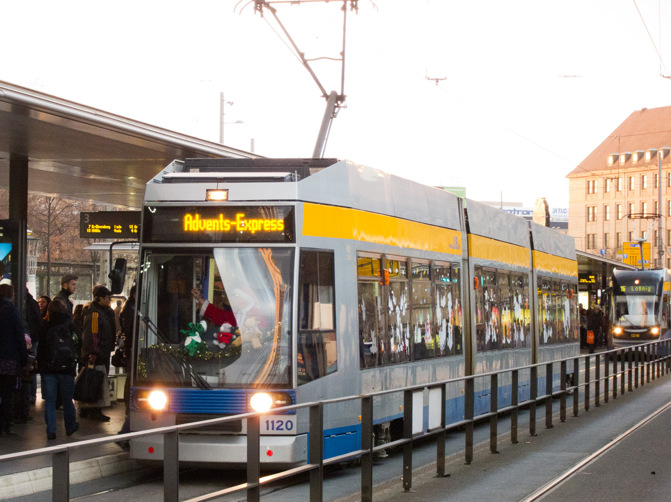 Advents-Express der Leipziger Straßenbahn