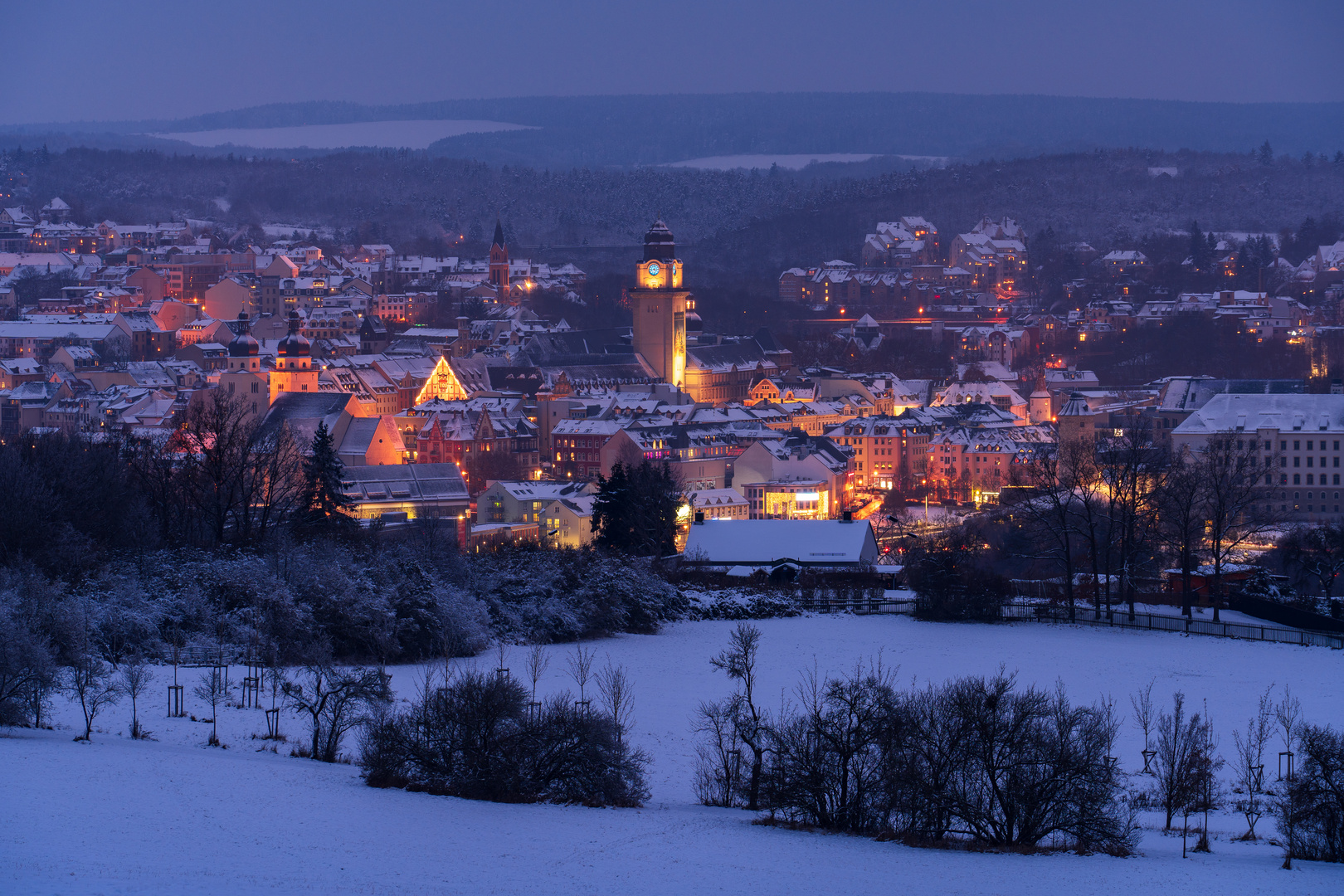 Adventsstimmung über Plauen