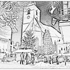 Adventstimmung St.Wolfgang- in Bleistift