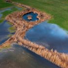 Äcker, Felder und Wiesen derzeit an vielen Stellen unter Wasser