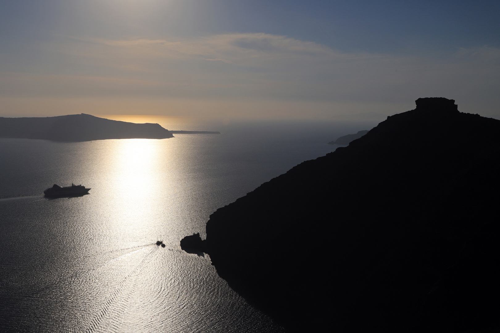 Ägäisches Meer am Abend