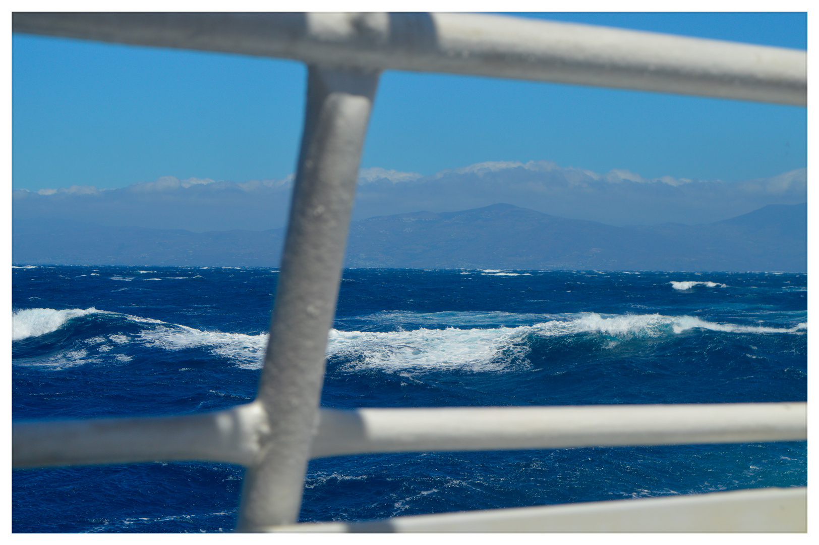 aegean sea and meltemi, Cyclades 