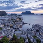 Älesund der Blick vom Hausberg Aksla 