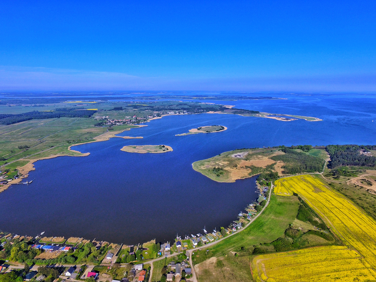 aerial view of neppermin at german island usedom