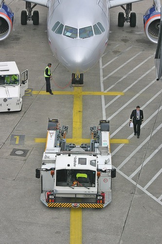 Aeroflot beim Pushback