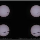 Aeroplane crossing Sunspots / Sonnenfleckengruppe / 2216/2209