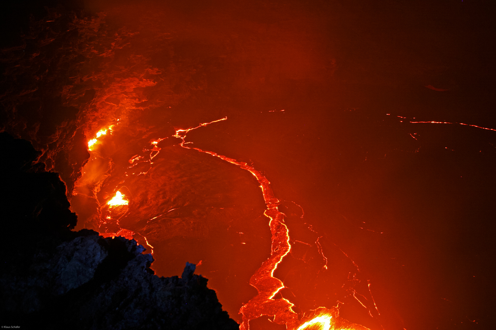 Äthiopien - Feuerschlund am Vulkan Ertale (2)
