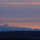 Sonnenuntergang mit Blick auf die Alpen 