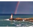 Leuchtturm mit Regenbogen  von Franz Harb