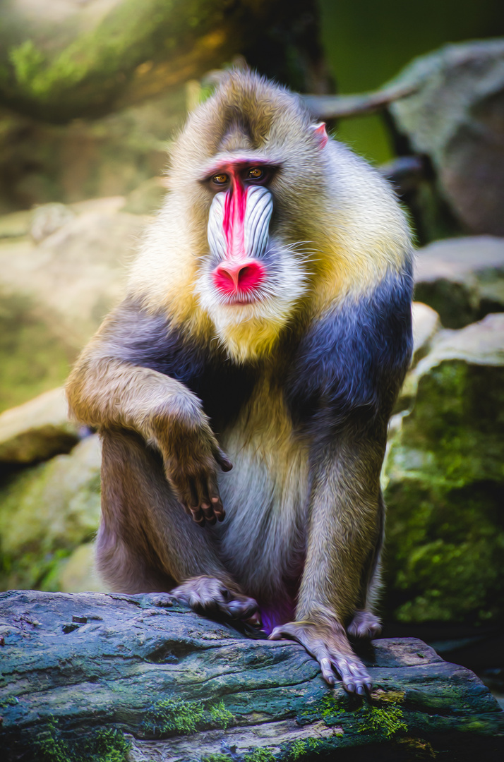 Affe Mandrill