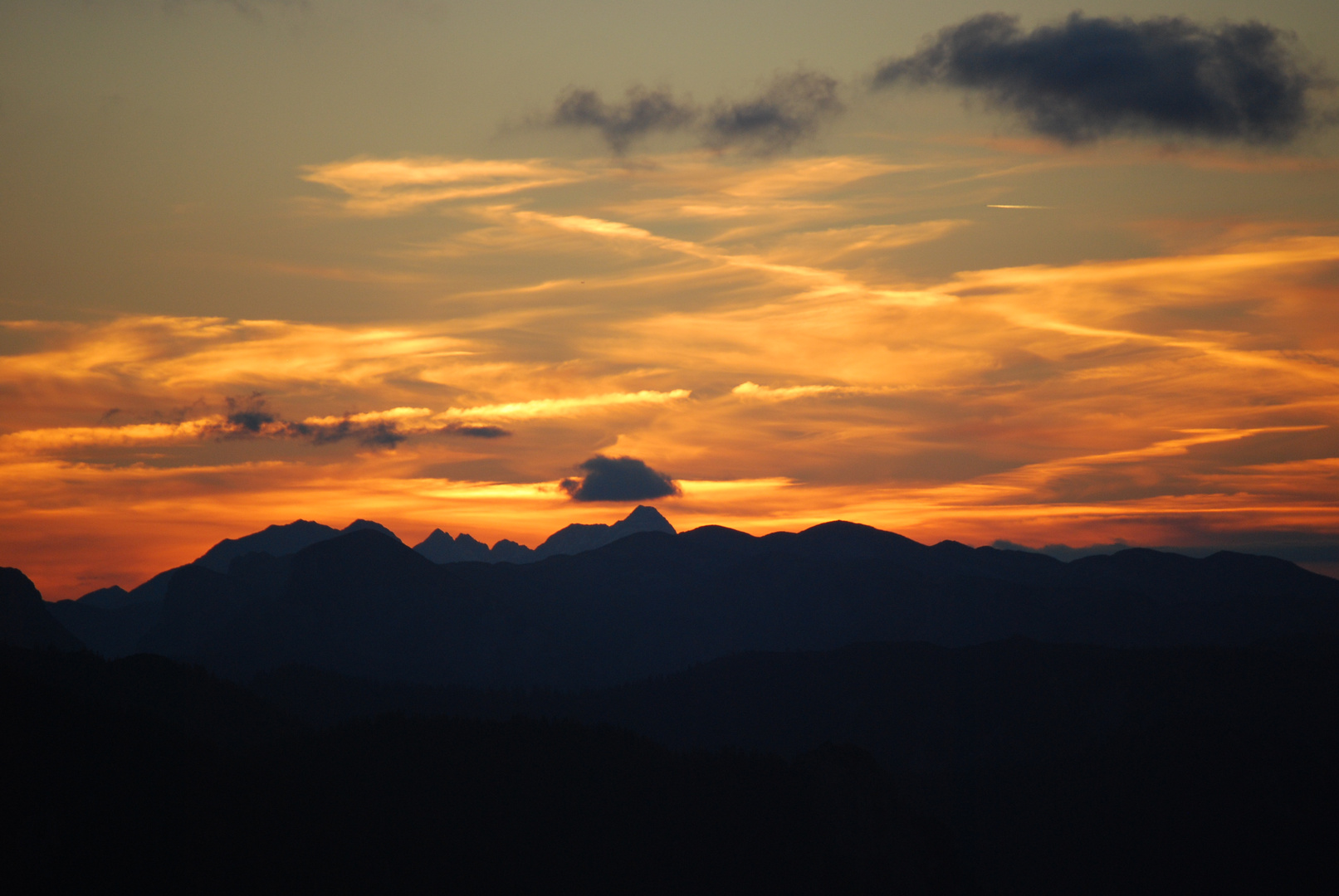 Aflenzer Bürgeralm - Sonnenuntergang auf der Alm