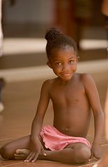 African girl at the market