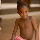 African girl at the market