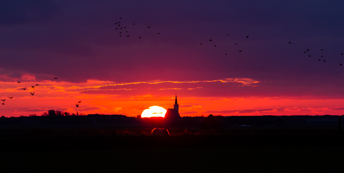 African sunset on Texel