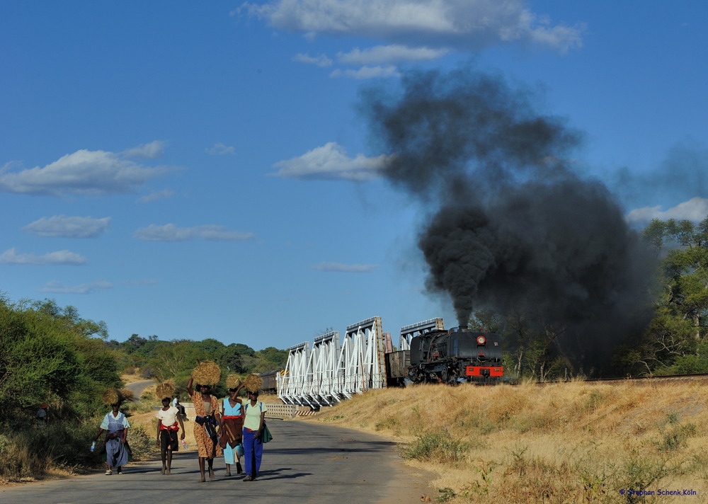 Afrika; Zimbabwe (II) ...auf der Straße hinter Gwaai