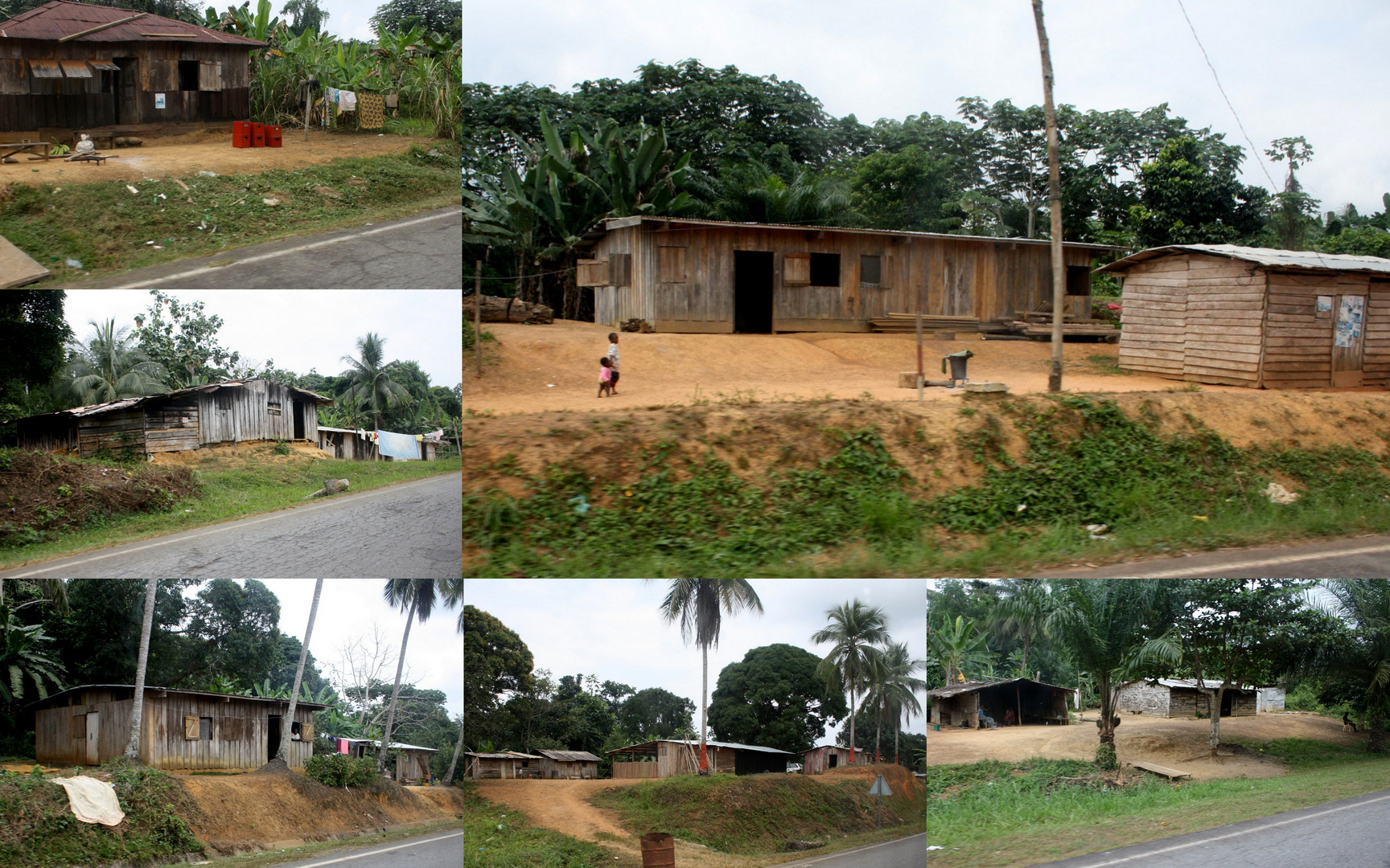 Afrika_Gabun_Holzhäuser auf Hügel