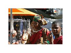afrikanische Marktszene in Hamburg