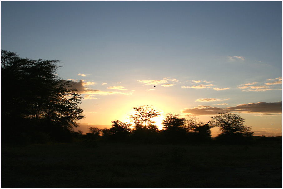 afrikanischer Sonnenuntergang