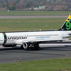 Afriqiyah A320 (operated by Adria Airways) in Düsseldorf
