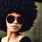 Afro Look with sunglasses